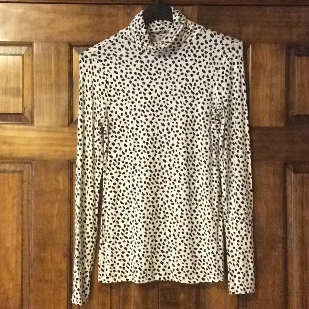 APT. 9  Leopard print turtle neck .